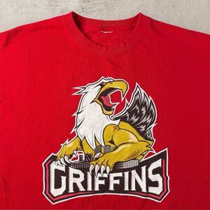 Vintage Grand Rapids Griffins Graphic Shirt Mens Large Red Logo Retro Hockey Y2K